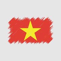 pincel de bandera de vietnam. bandera nacional vector