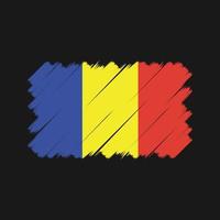 Romania Flag Brush. National Flag vector