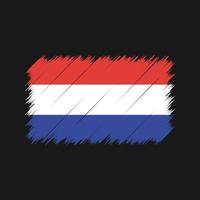 Netherlands Flag Brush Strokes. National Flag vector