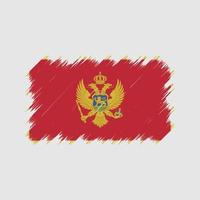 cepillo de bandera de montenegro. bandera nacional vector