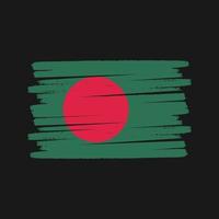 cepillo de bandera de bangladesh. bandera nacional vector