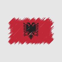 pincel de bandera de albania. bandera nacional vector