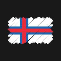 Faroe Islands Flag Brush. National Flag vector