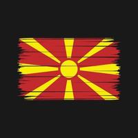 North Macedonia Flag Brush Strokes. National Flag vector