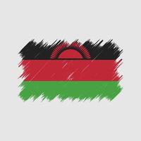 Malawi Flag Brush. National Flag vector