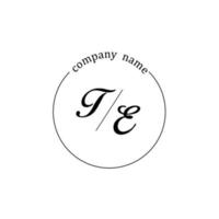 Initial T logo monogram letter minimalist vector