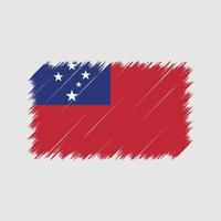 trazos de pincel de bandera de samoa. bandera nacional vector