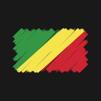 Congo Flag Brush. National Flag vector