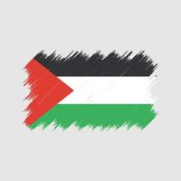 pincel de bandera palestina. bandera nacional vector