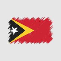 pincel de bandera de timor oriental. bandera nacional vector