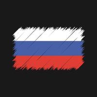 trazos de pincel de la bandera de rusia. bandera nacional vector