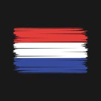 Netherlands Flag Brush Strokes. National Flag vector