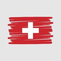 Switzerland Flag Brush. National Flag vector