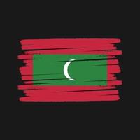 Maldives Flag Brush. National Flag vector