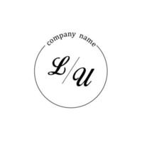 Initial LU logo monogram letter minimalist vector