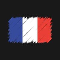 trazos de pincel de bandera de francia. bandera nacional vector