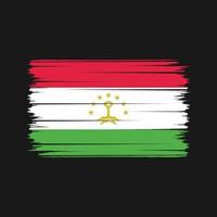 Tajikistan Flag Brush Strokes. National Flag vector