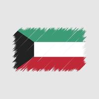 Kuwait Flag Brush Strokes. National Flag vector