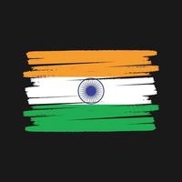 cepillo de la bandera india. bandera nacional vector