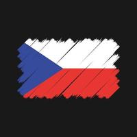 Czech Republic Flag Brush. National Flag vector