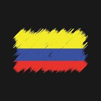 cepillo de bandera de colombia. bandera nacional vector