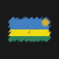 Rwanda Flag Brush. National Flag vector