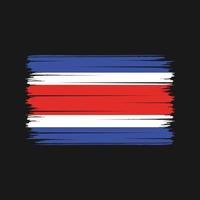 trazos de pincel de bandera de costa rica. bandera nacional vector