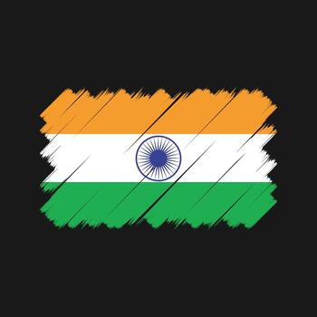 cepillo de la bandera india. bandera nacional vector