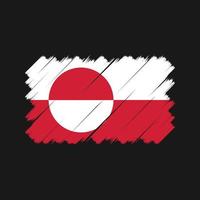 cepillo de bandera de Groenlandia. bandera nacional vector