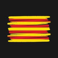 cepillo de la bandera de cataluña. bandera nacional vector
