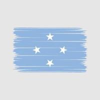 Micronesia Flag Brush Strokes. National Flag vector