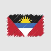 Antigua and Barbuda Flag Brush Strokes. National Flag vector