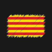 Catalonia Flag Brush Strokes. National Flag vector