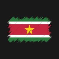cepillo de bandera de surinam. bandera nacional vector