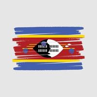 cepillo de bandera de swazilandia. bandera nacional vector