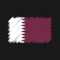 trazos de pincel de la bandera de qatar. bandera nacional vector