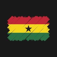 cepillo de bandera de Ghana. bandera nacional vector