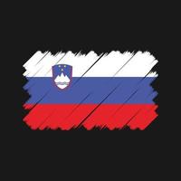 Slovenia Flag Brush. National Flag vector