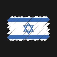 cepillo de la bandera de israel. bandera nacional vector