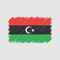 trazos de pincel de bandera de libia. bandera nacional vector