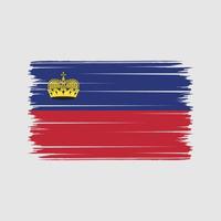 trazos de pincel de bandera de liechtenstein. bandera nacional vector