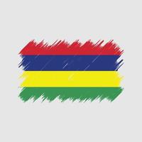 pincel de bandera de mauricio. bandera nacional vector