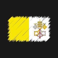 trazos de pincel de la bandera del vaticano. bandera nacional vector