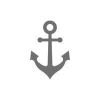 eps10 grey vector anchor icon isolated on white background. anchor marine symbol in a simple flat trendy modern style for your website design, logo, pictogram, and mobile application
