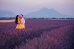 couple in lavender field photo