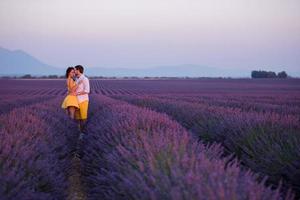 couple in lavender field photo