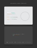 Business card or ID card template in white and dark gray background for programmer identity design vector