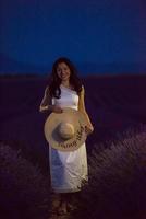 woman portrait in lavender flower fiel photo