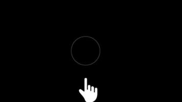 símbolo animado del cursor de la mano. animación de un puntero de computadora con un clic. Símbolo animado 4k del cursor de flecha. animación de un puntero de computadora con un clic. 4k video