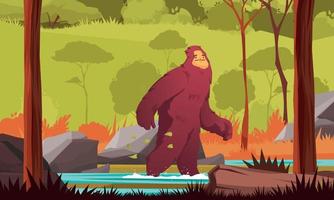 Yeti Cartoon Illustration vector
